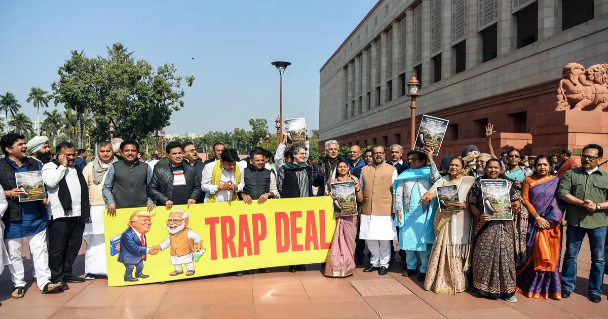 अमेरिका दबाव में मोदी ने किया ट्रैप डील : कांग्रेस का आरोप