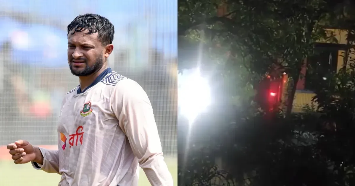 शेख हसीना की प्रेस कॉन्फ्रेंस में शामिल होने के कुछ घंटों बाद शाकिब अल हसन के घर पर पेट्रोल बम से हमले की कोशिश