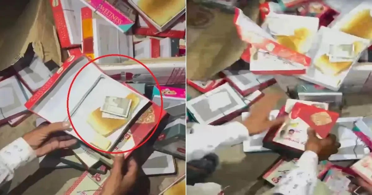 अलवर में वोट के बदले नोट बांटने का आरोप, कलाकंद के डिब्बों में मिले 500-500 रुपये के नोट