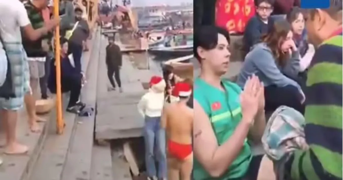 वाराणसी में जापानी पर्यटकों से कथित बदसलूकी, पहनावे को लेकर माफी के लिए किया गया मजबूर