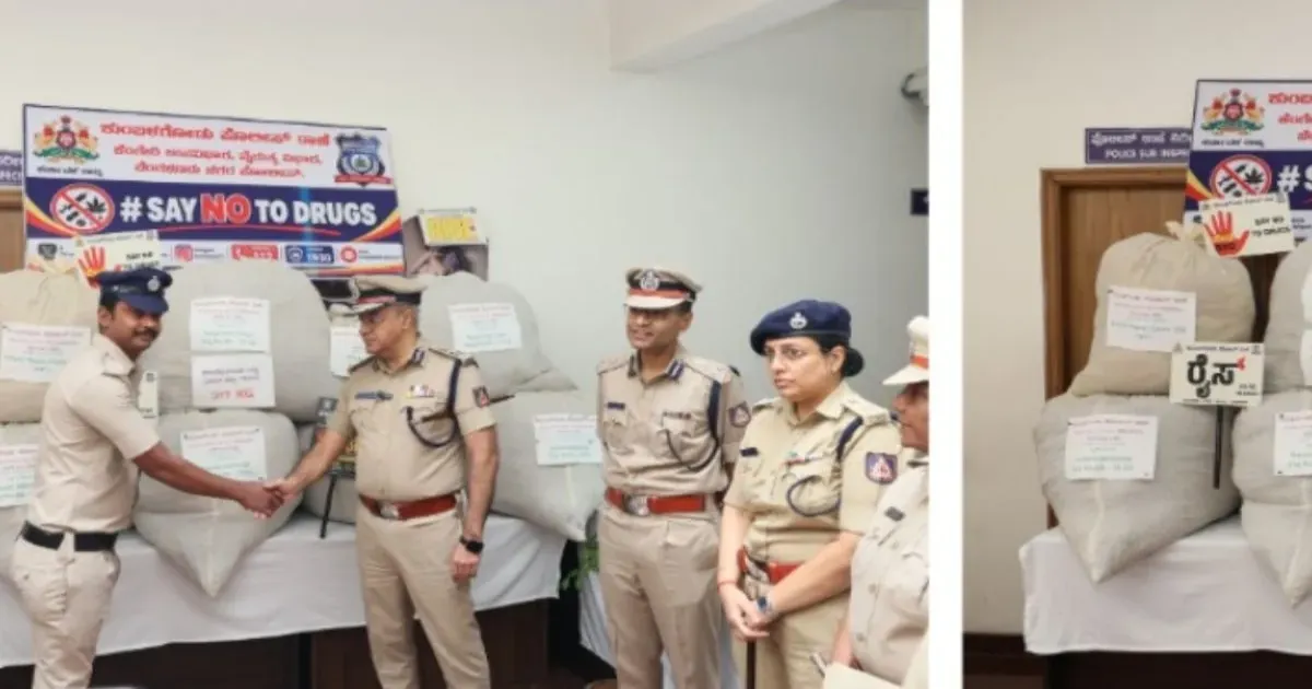 बेंगलुरु में दो अंतरराज्यीय तस्कर गिरफ्तार, 317 किलो गांजा जब्त