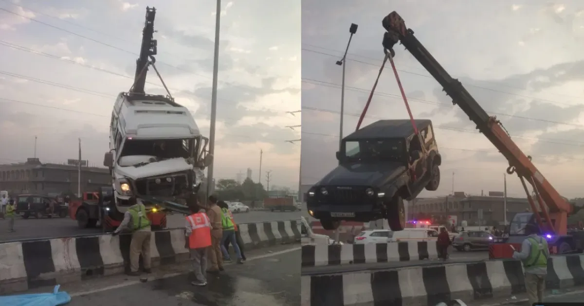 गाजियाबाद में दिल्ली-मेरठ एक्सप्रेसवे पर भीषण हादसा, तीन लोगों की मौत