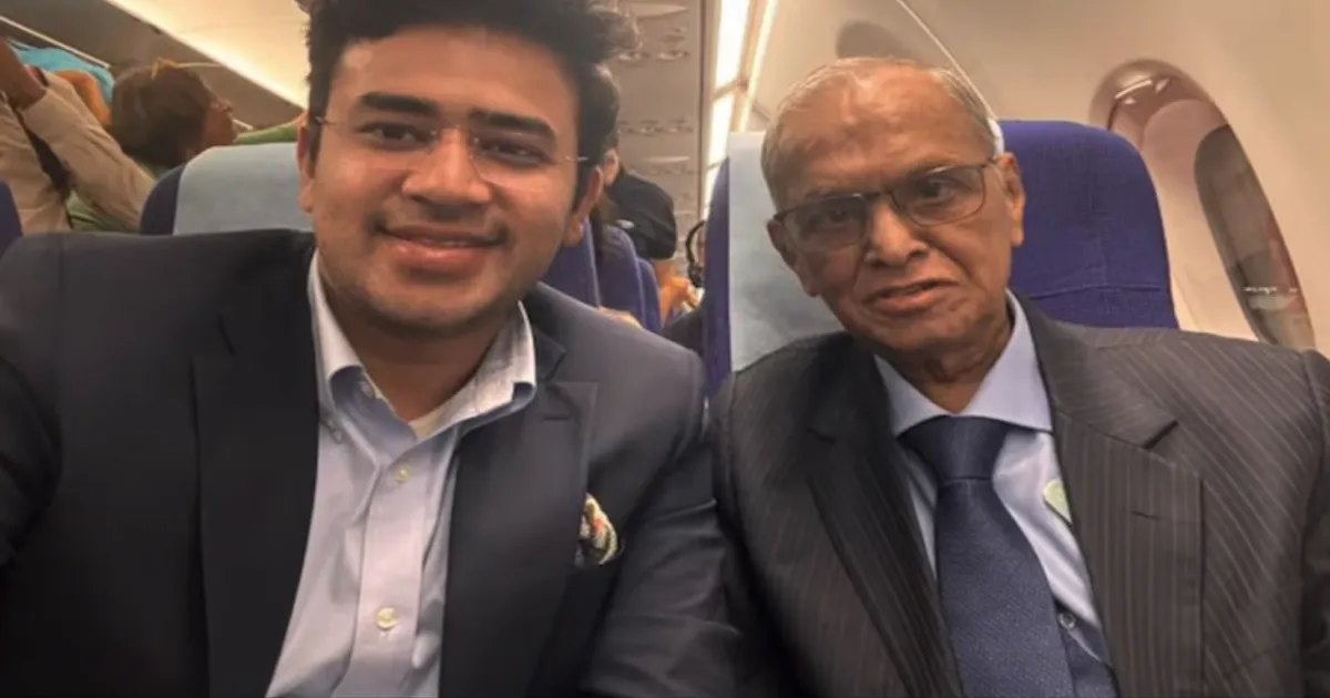 प्रधानमंत्री मोदी सप्ताह में 100 घंटे काम करते हैं: नारायण मूर्ति ने तेजस्वी सूर्या से कहा